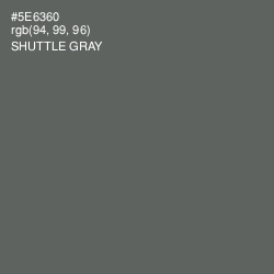 #5E6360 - Shuttle Gray Color Image